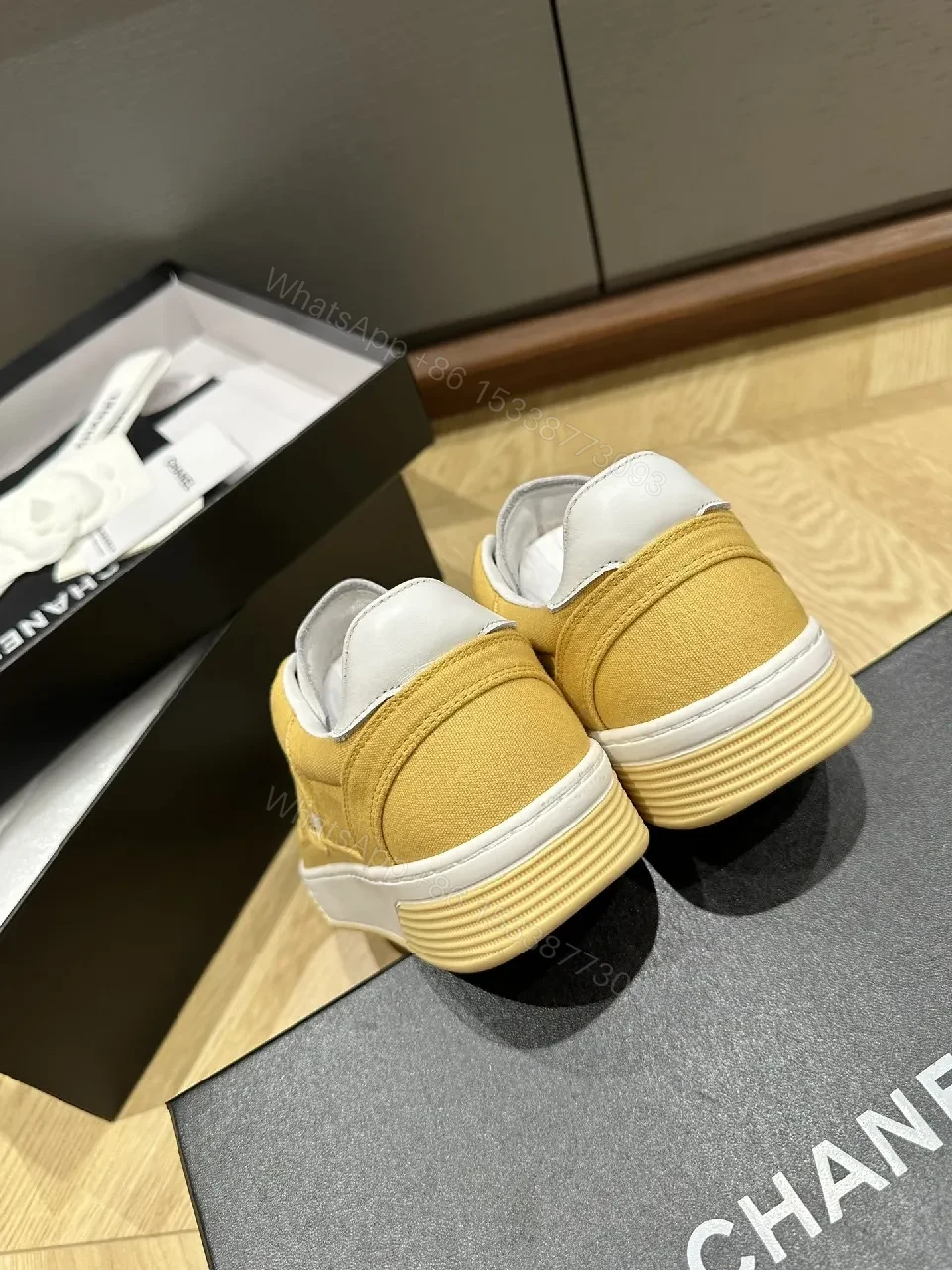 View 6 of Golden Suede Luxe Low-Tops: Everyday Chanel-Inspired Sneakers
