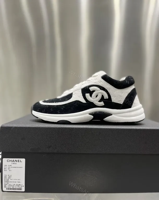 Chanel-Inspired Knit-Suede Trainers: Luxury Everyday Comfort — view 1