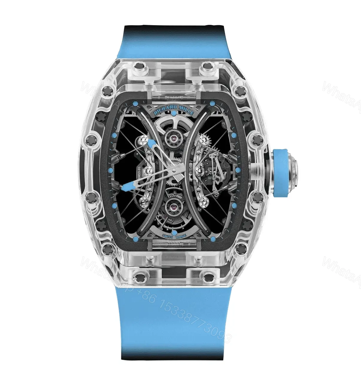 View 16 of Richard Mille Swiss Made Clone RM 53-02 Real Sapphire Edition