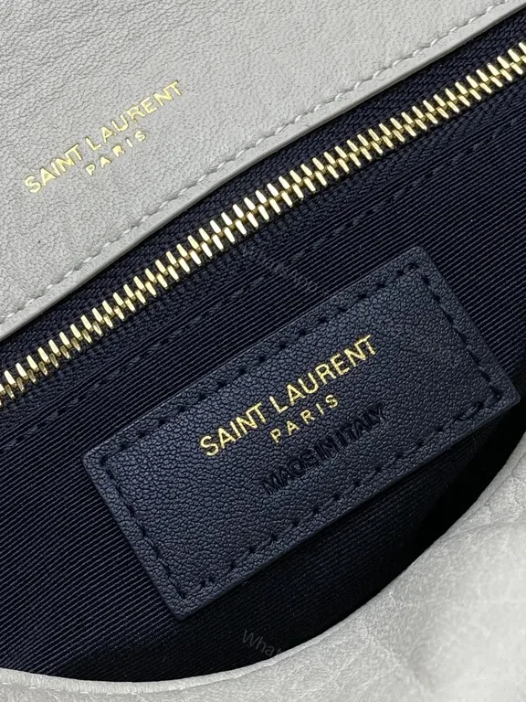 View 6 of Pebbled Leather Crossbody Bag â€” Luxe, YSL-Inspired Hardware