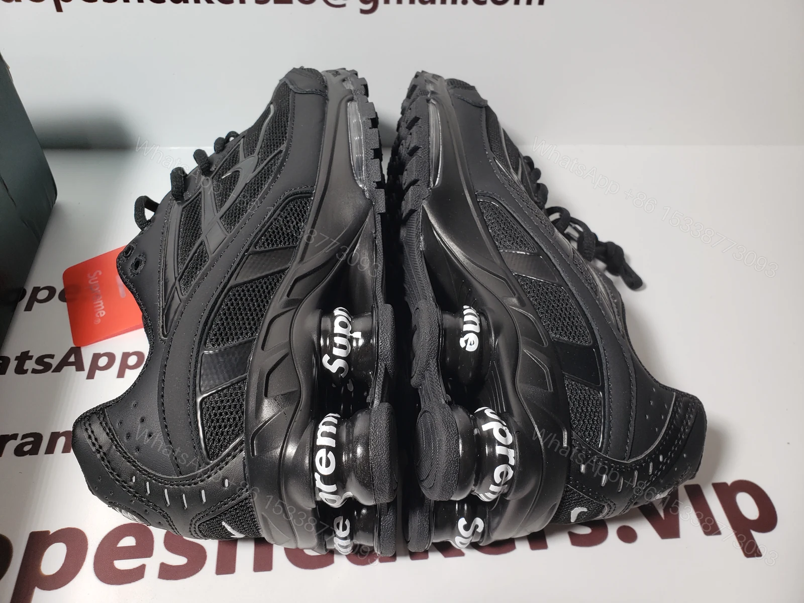 View 4 of Supreme x nike shox Ride 2 SP sneakers Black