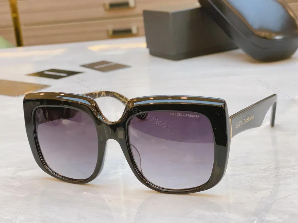 View 5 of Dolce & Gabbana Oversized Sunglasses: Glossy Black, Gradient Lenses