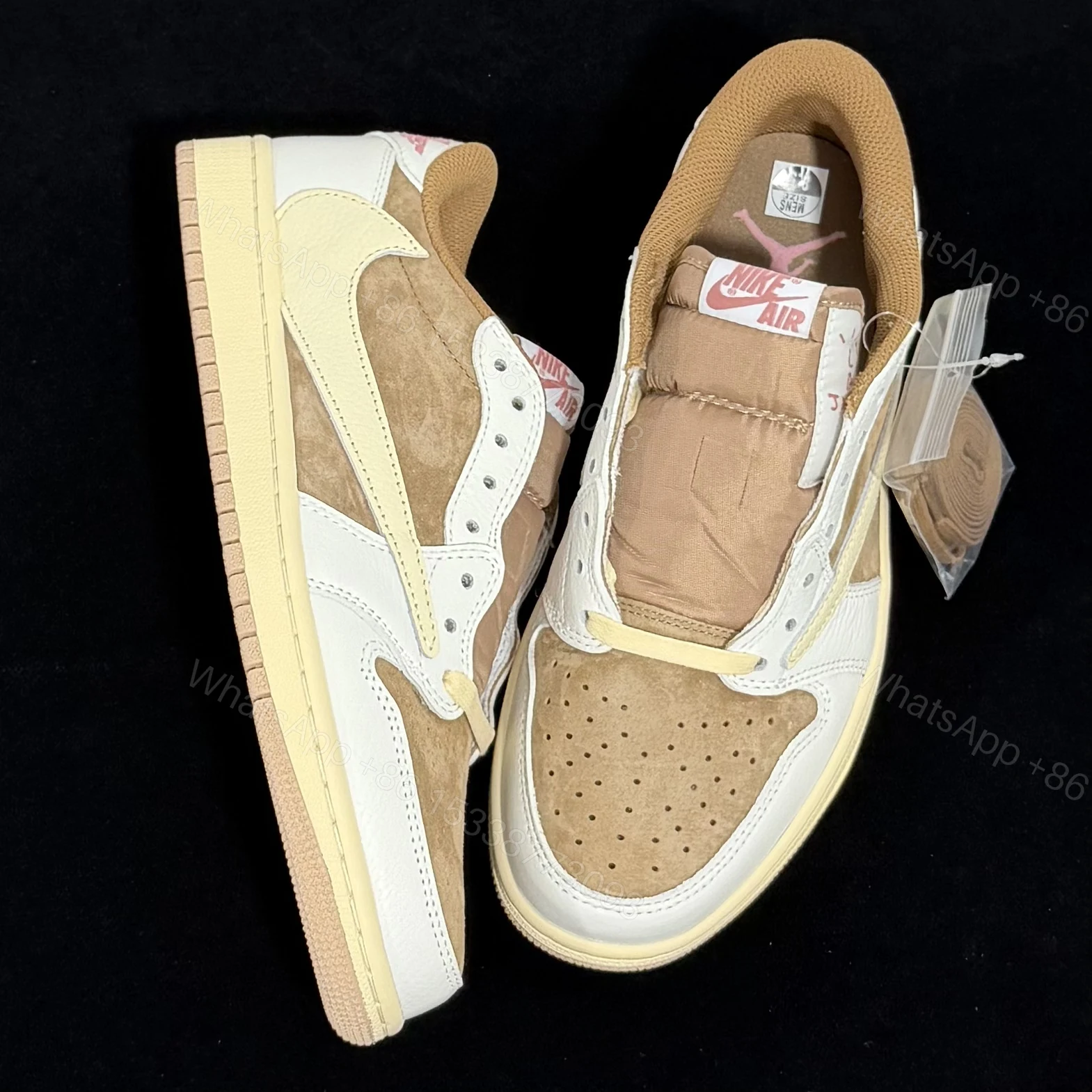 View 9 of Travis Scott x Air Jordan 1 Low OG Pink Oxford Replica