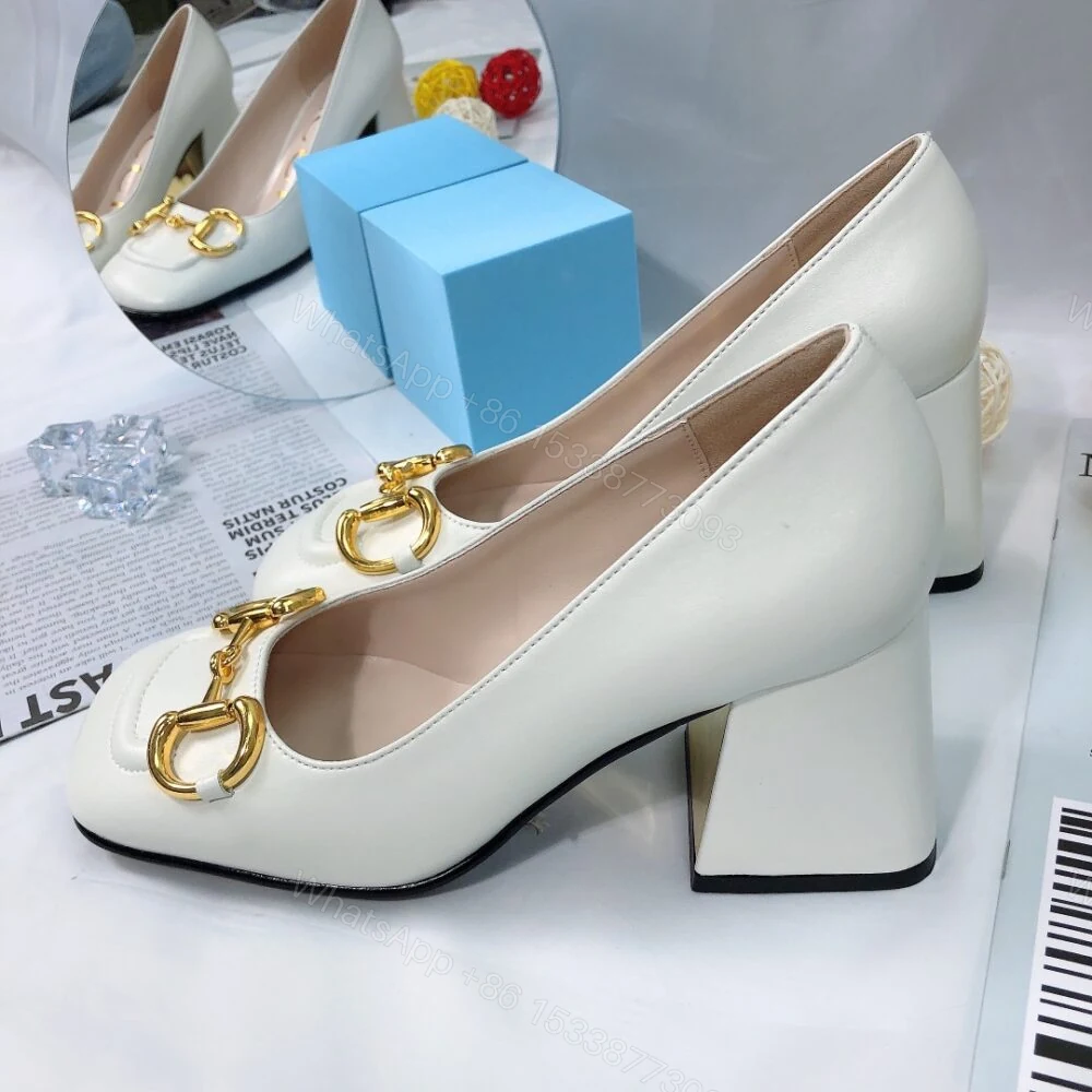 View 3 of Gucci Women’S Mid Heel Pump With Horsebit White