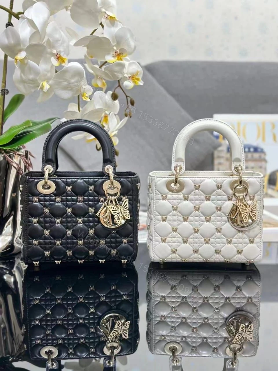 Christian Dior Lady Dior Cannage Butterfly Studs Bag First Copy | AAA+ Replica — view 1