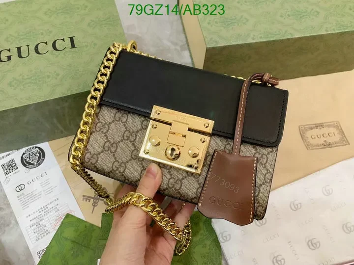View 6 of Gucci Padlock Small Shoulder Bag with Key Lock Closure UYT564