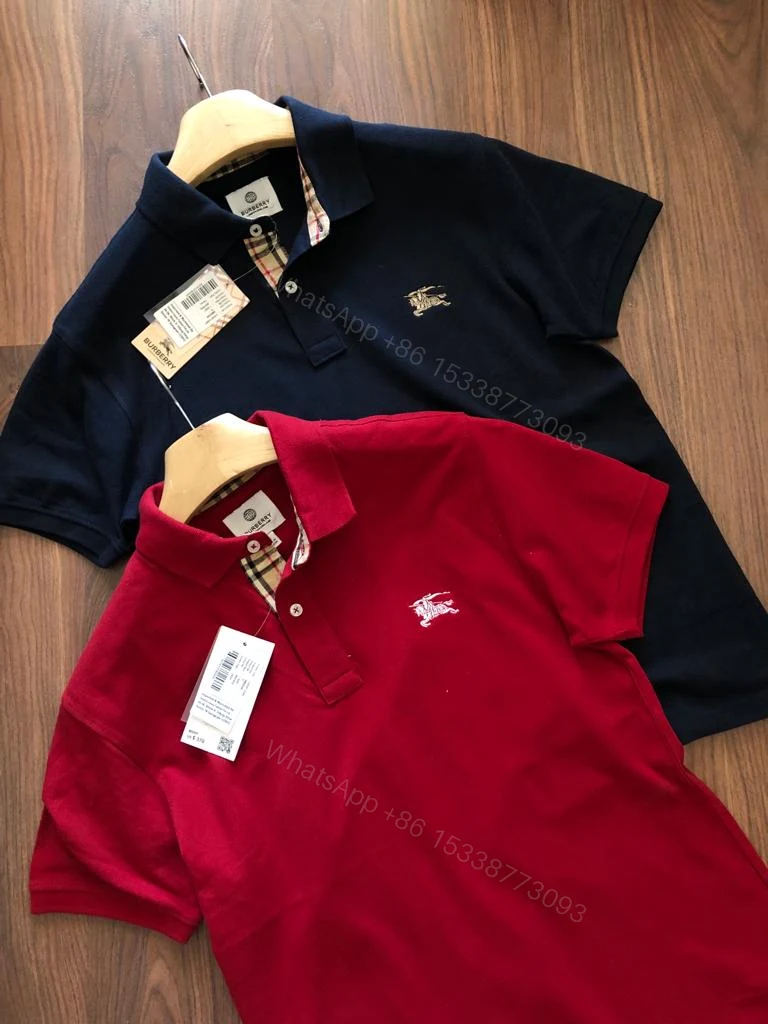 View 8 of FIRST COPY BURBERRY PREMIUM COTTON LYCRA POLOS