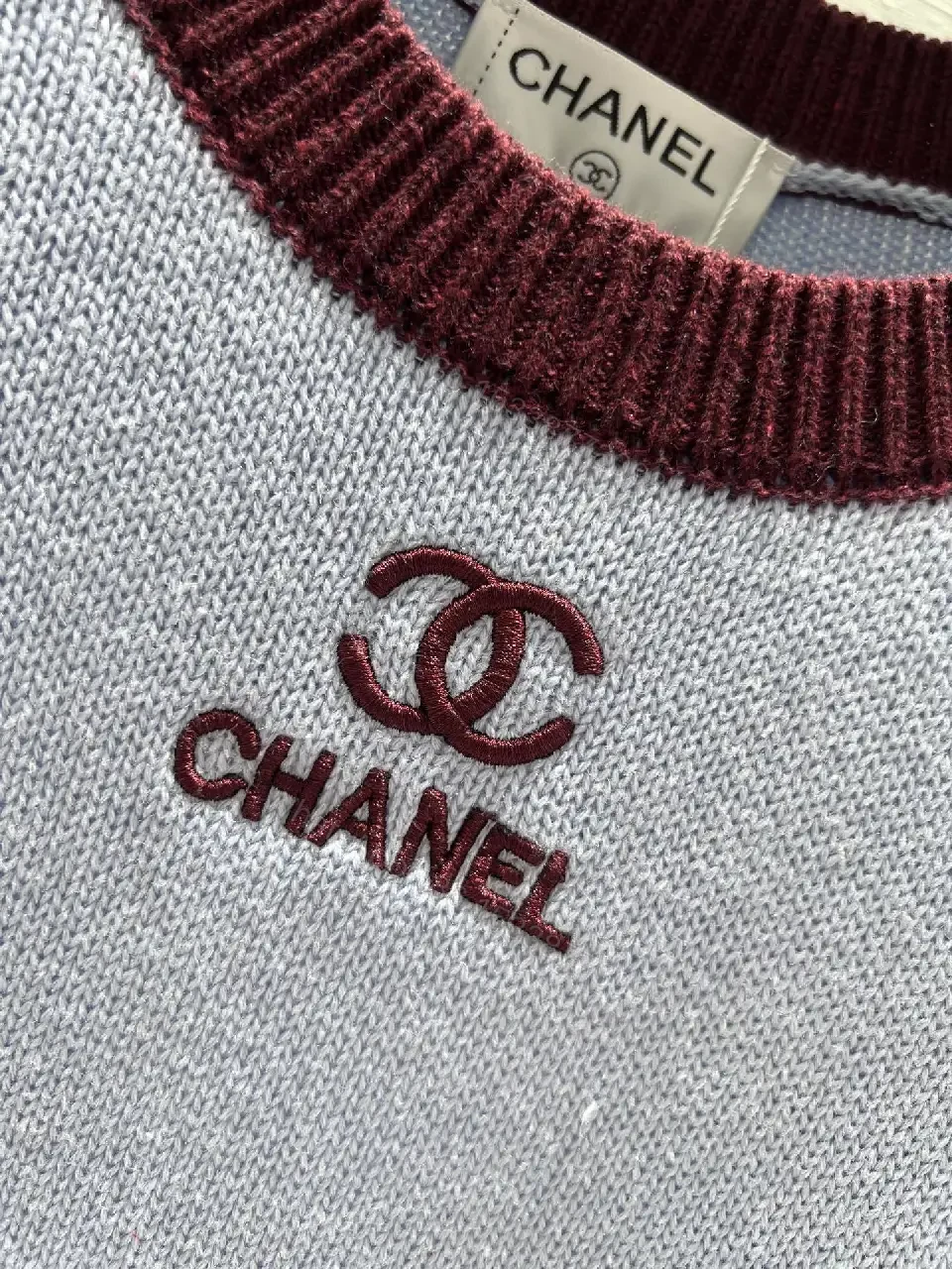 View 3 of Textured Color-Block Knit Tee: Luxe Casual Comfort