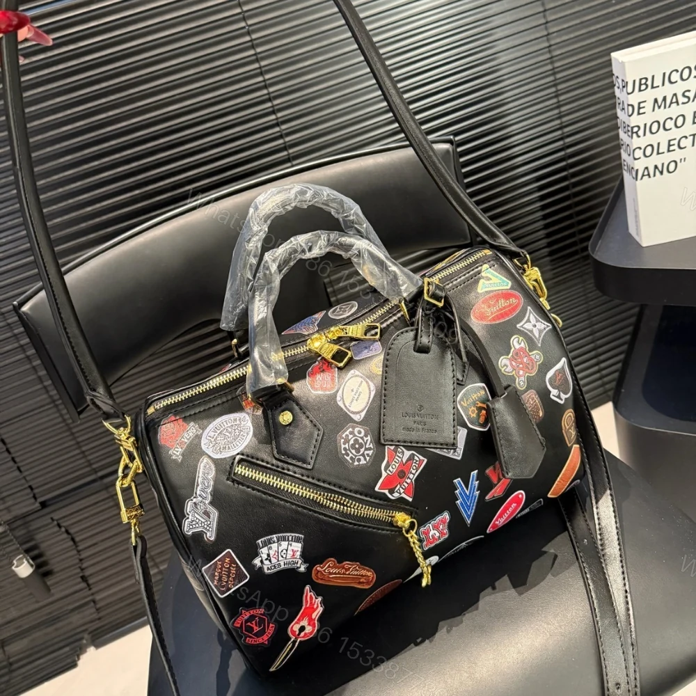 View 4 of Louis Vuitton Speedy Soft 30 Pillow Bag Black 30Cm M26079