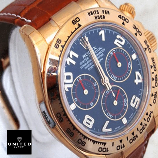 View 5 of Rolex Daytona Cosmograph 116518 Blur Dial Replica