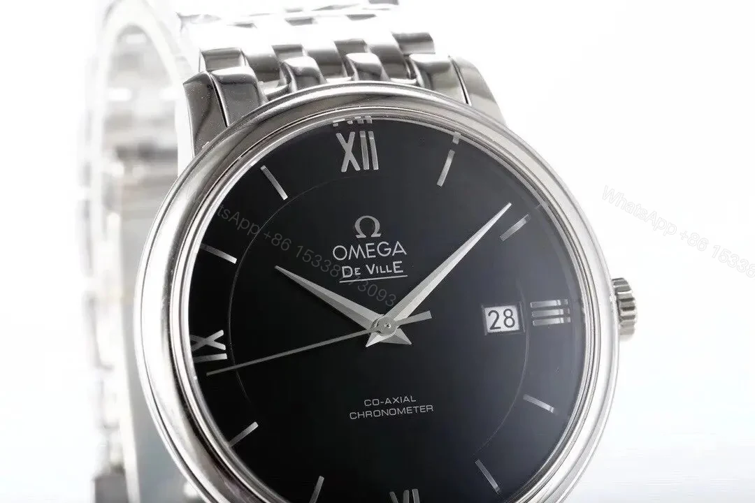 View 3 of Omega DeVille Prestige Black Dial Stainless Steel Watch with Miyota 9015 Movement