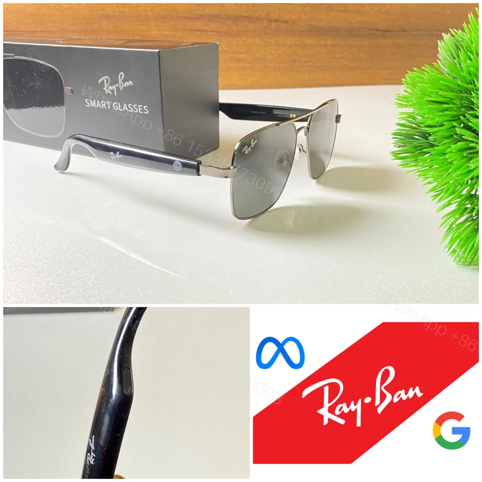 View 12 of Ray-Ban Meta Edition Black-Gold Tinted Metal