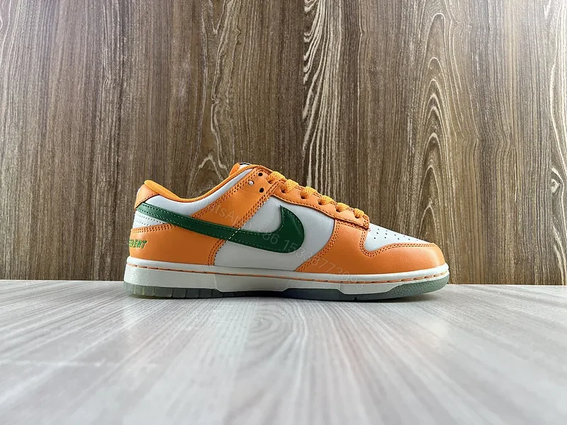 View 11 of Orange-Accent Nike-Style Low-Tops: Luxe Everyday Comfort Sneakers