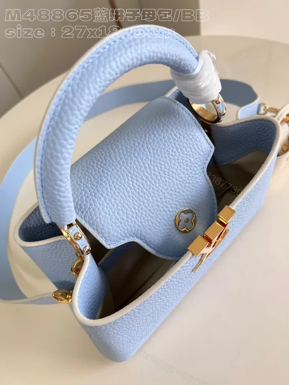 View 5 of Pastel Luxe Leather Satchel â€“ Soft-Grain, LV-Inspired Classic