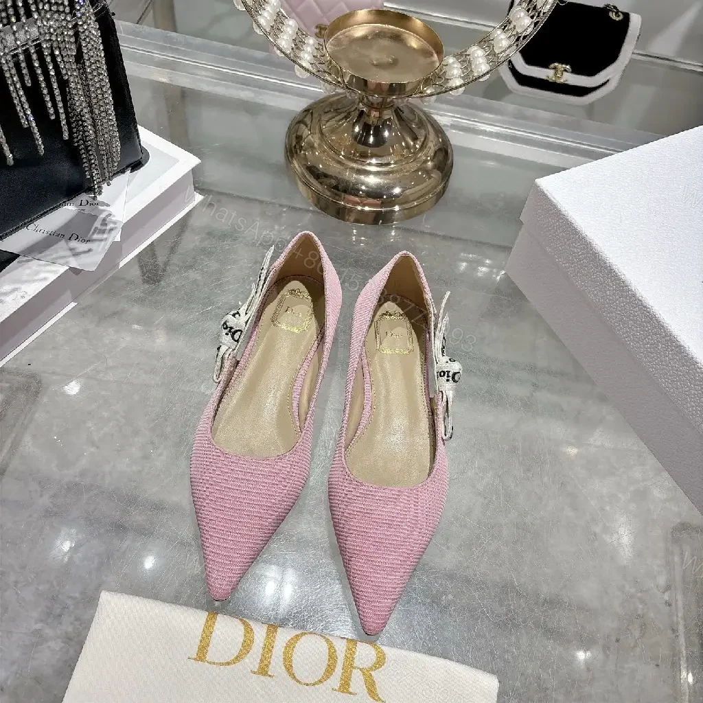 View 2 of Soft Pink Textured Slingback Heels with Logo Strap – Modern Luxe Pumps