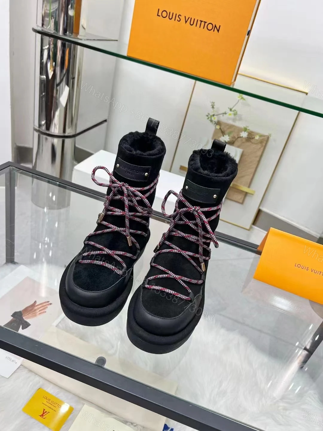 View 5 of LOUIS VUITTON ASPEN PLATFORM ANKLE BOOT BLACK 1AC75N