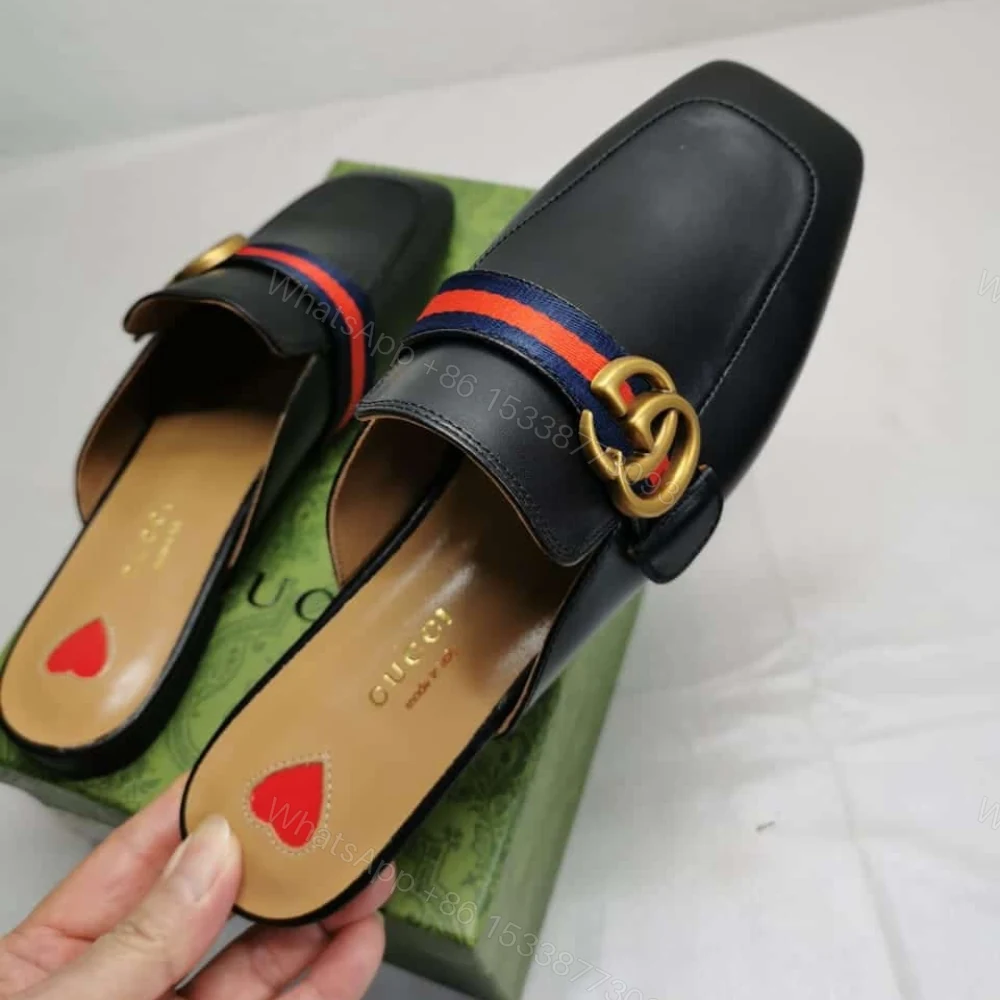 View 3 of Gucci Women’S Princetown Slipper Double G Black Leather