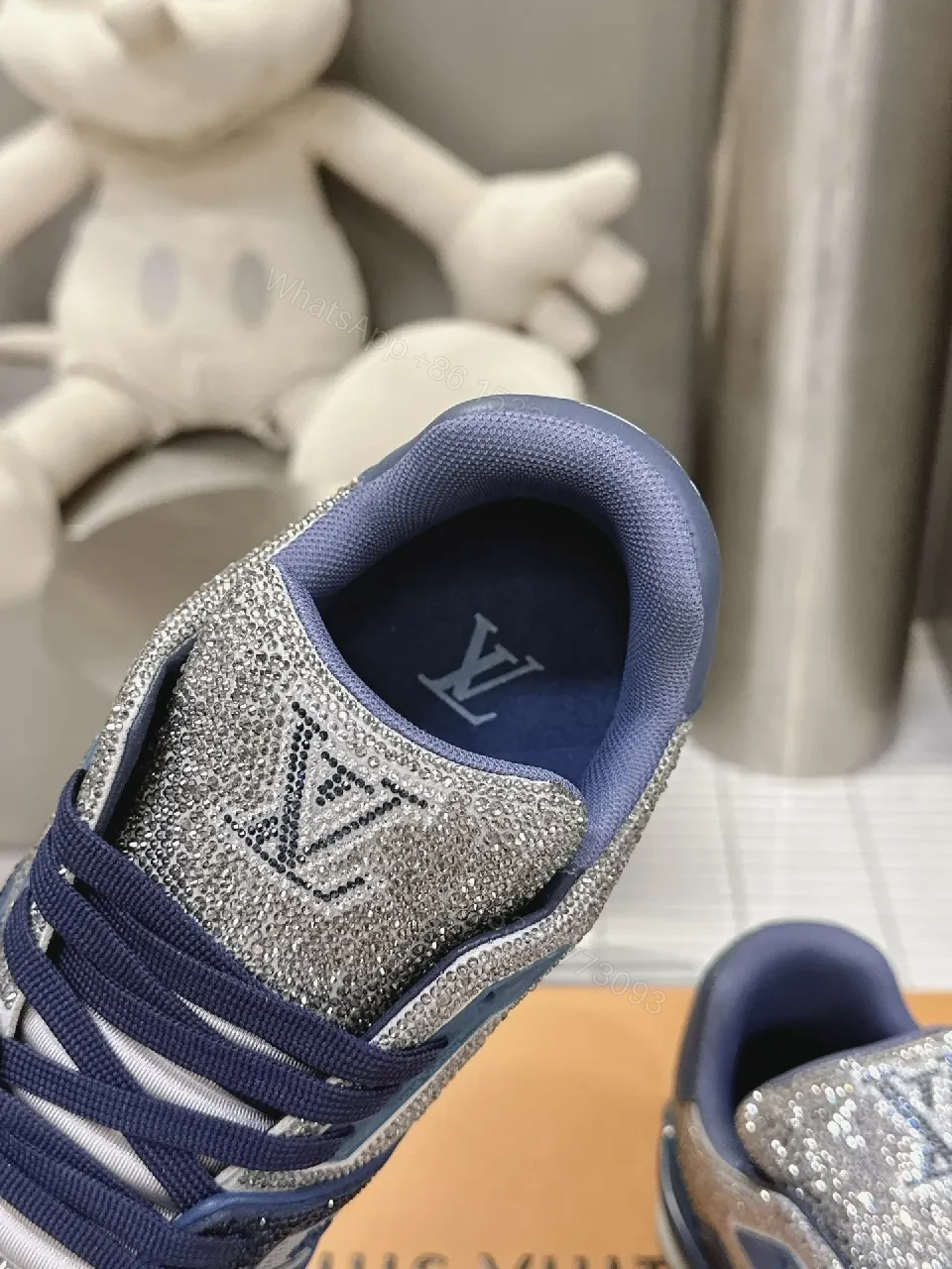 View 4 of Glittery Navy High-Tops: Lux Streetwear Sneaker