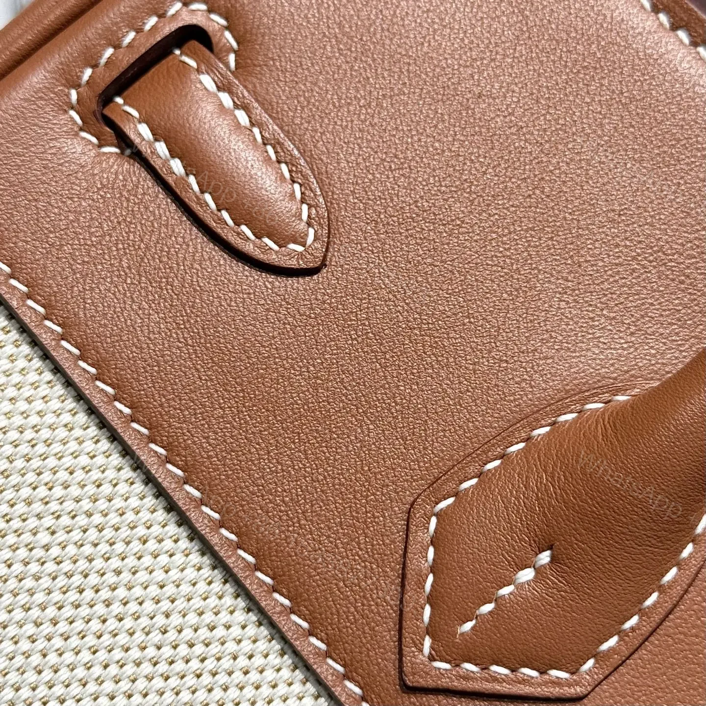 View 5 of HN 25CM IN VEAU BARENIA SWIFT ERCU TOILE CANVAS