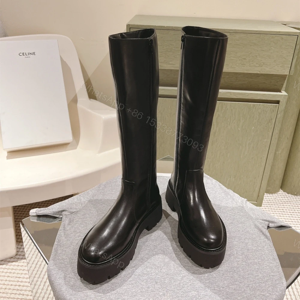 View 2 of 高仿Celine*354233492厚底高筒靴牛皮黑色免檢版