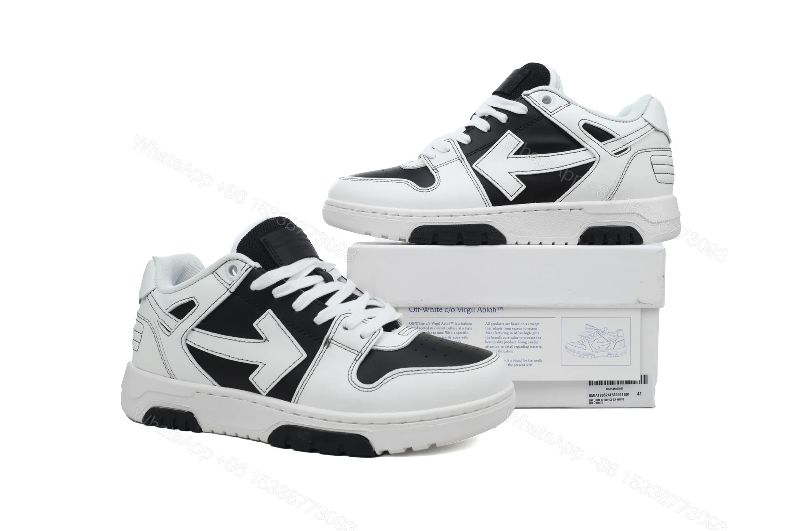 View 2 of OFF-WHITE Out Of Office White White Gray Black OMIA189S 24LEA004 1001