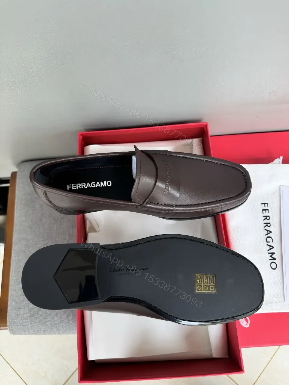 View 6 of Rich Leather Mule Loafers - Modern Quiet Luxury Slip-Ons