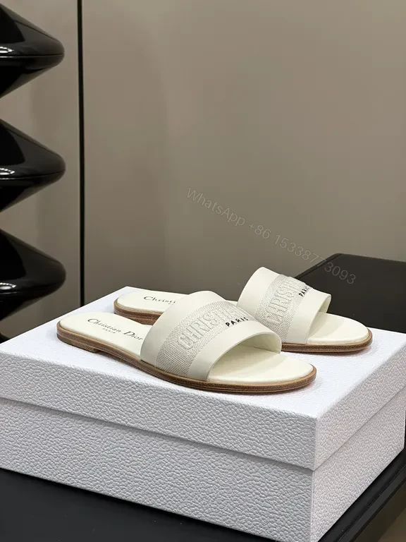 View 6 of Ivory Premium Monogram Slides â€“ Luxury Casual Sandals
