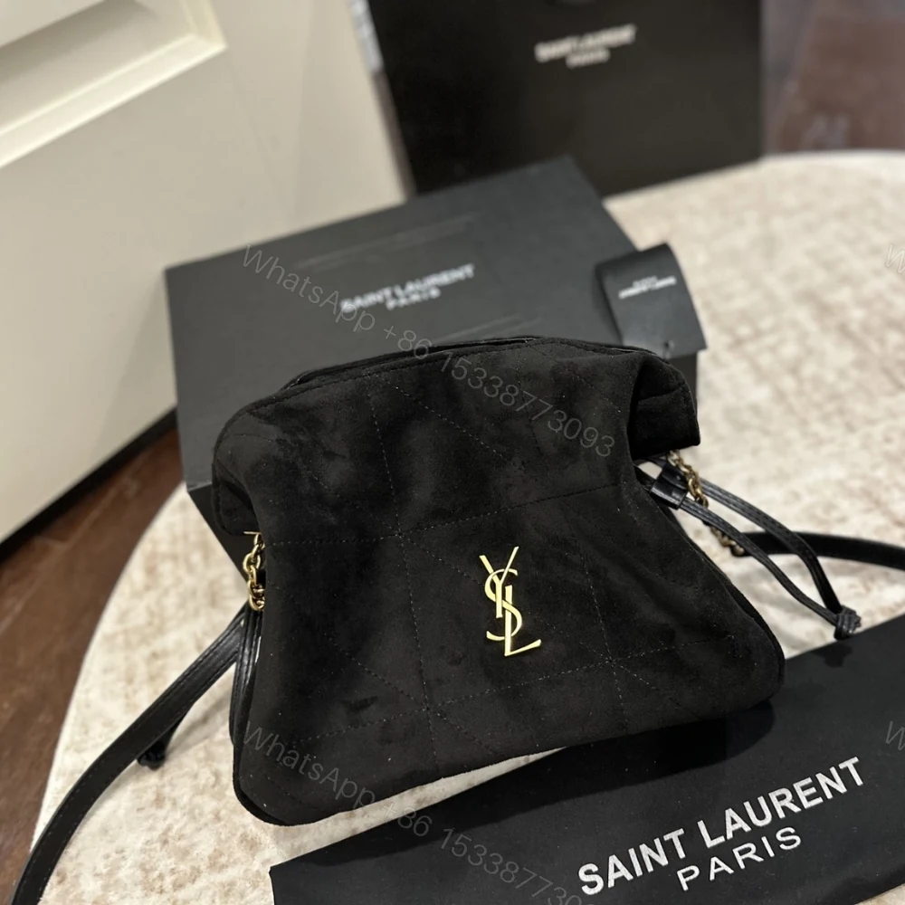 View 2 of Saint Laurent Jamie Shoulder Pouch In Black 26Cm
