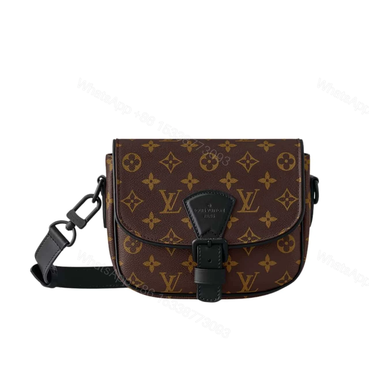 LOUIS VUITTON MONTSOURIS MESSENGER PM​ MONOGRAM MACASSAR CANVAS BROWN 19CM M47060 — view 1