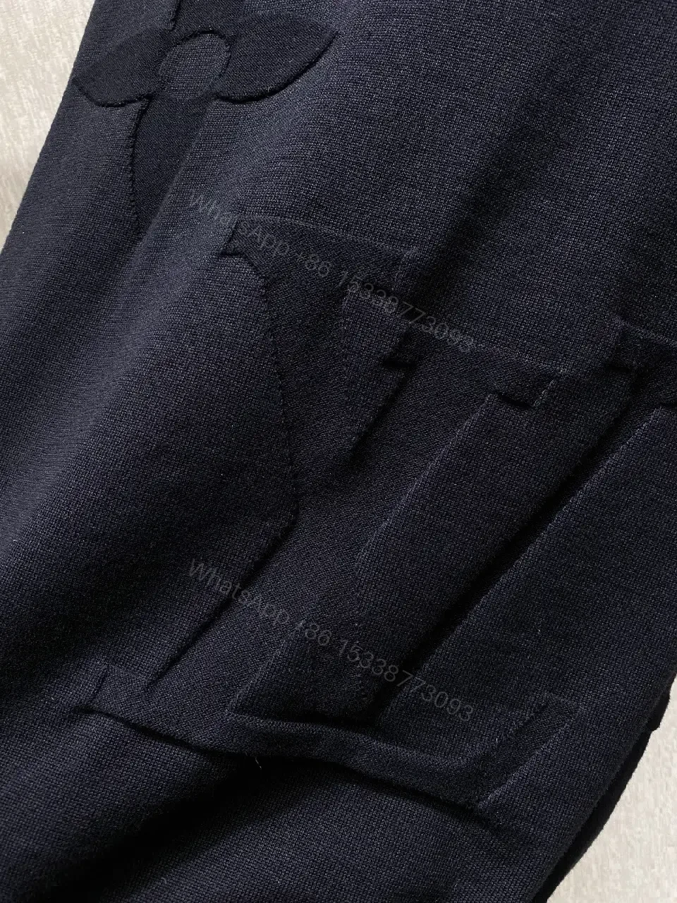 View 9 of Textured Monogram Knit Sweater: Luxe, Subtle Statement, Knitwear