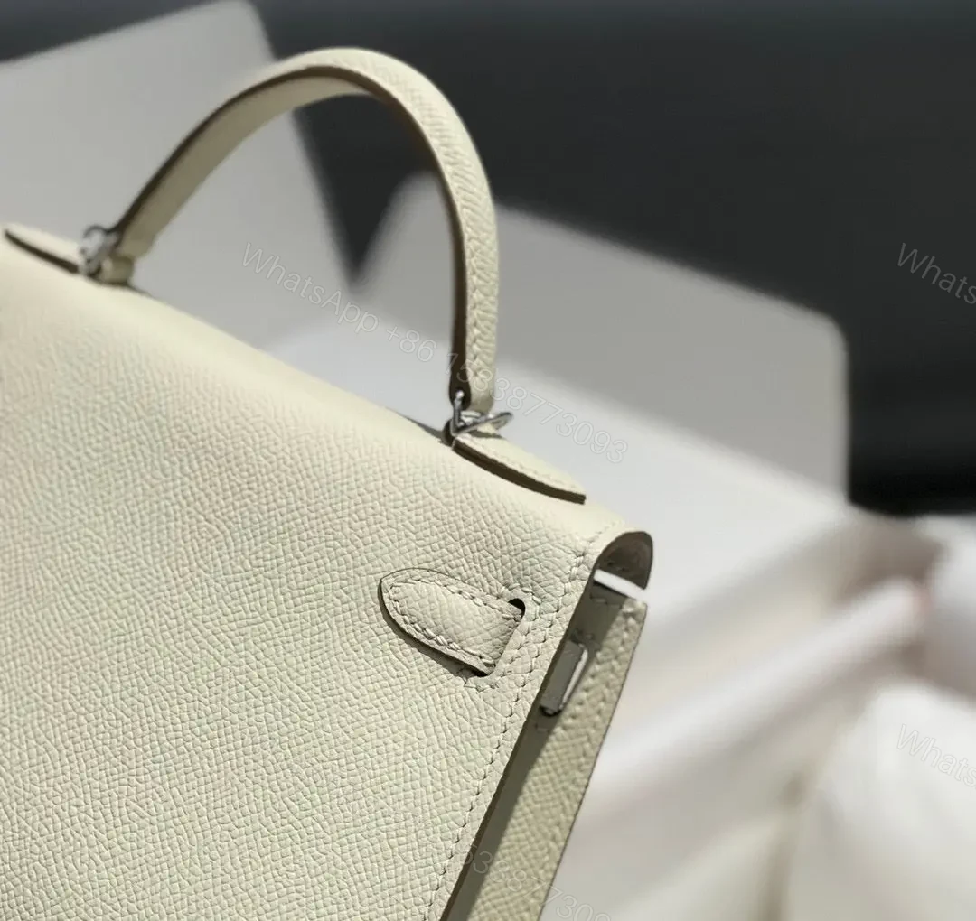 View 5 of HN MINI 20 WHITE EPSOM SILVER HARDWARE
