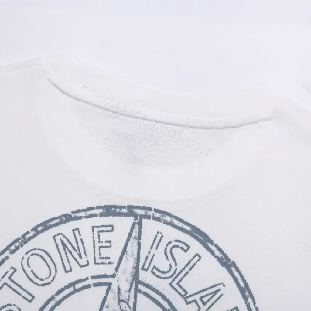 View 7 of White Cotton Blend Tee: Icon Crest, Modern Streetwear Style