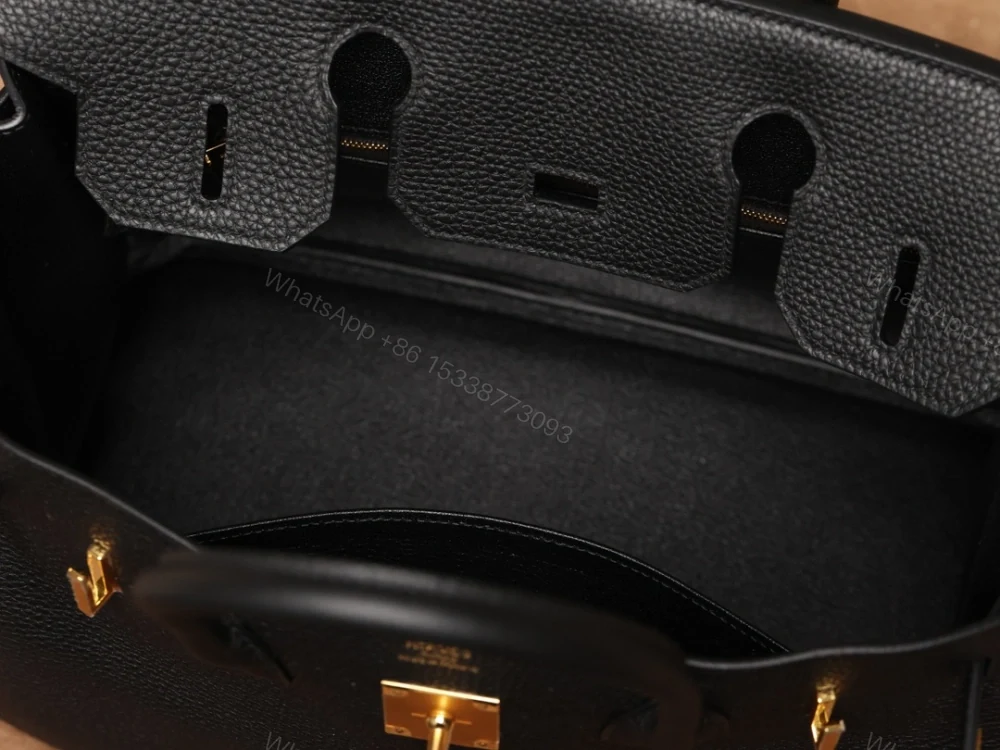 View 9 of 私人定訂製高仿HermesBirkin30黑金系列
