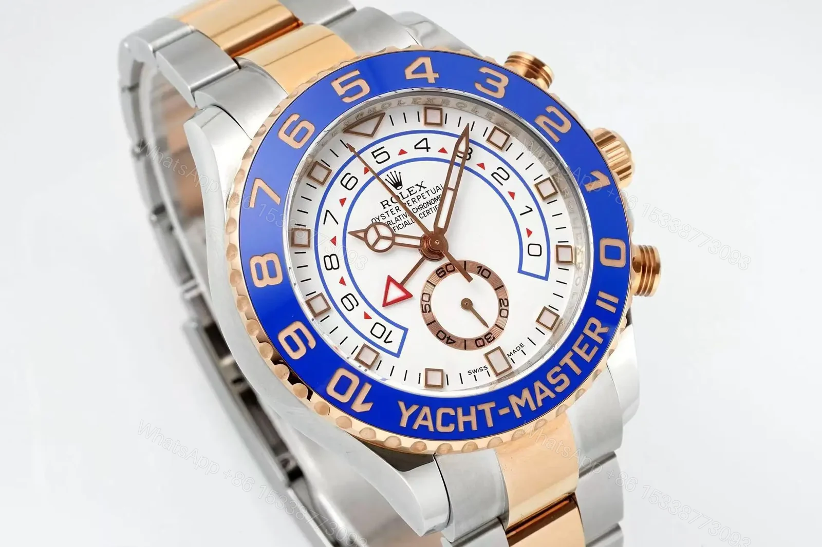 View 9 of Replica yacht master 2 Everose Yacht-Master White 116681