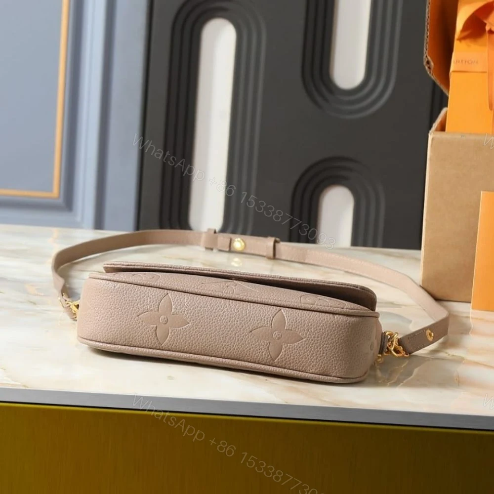 View 5 of Louis Vuitton Wallet On Chain Ivy Monogram Empreinte Greige 23Cm