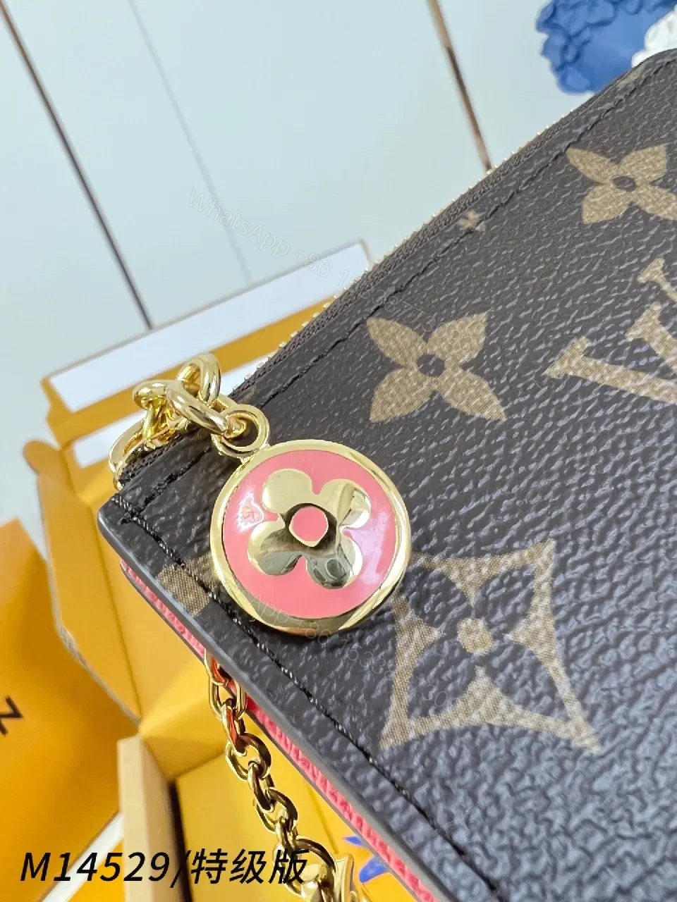 View 2 of Monogrammed Compact Leather Wallet: Slim Luxury Cash Cardholder