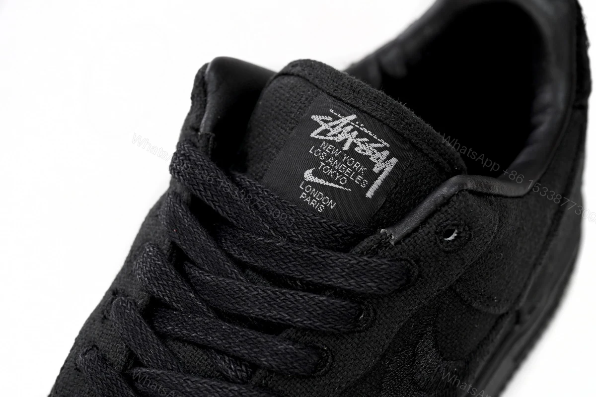 View 12 of Stussy x Nike Air Force 1 Low “Black” CZ9084-001