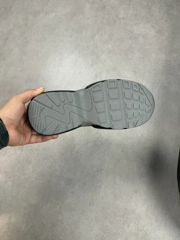View 4 of Black Leather LVâ€‘Influenced Sneaker: Luxe Comfort Footwear