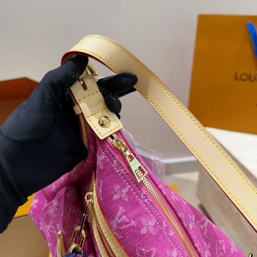 View 10 of Louis Vuitton Baggy Fuchsia Denim 30Cm M28266