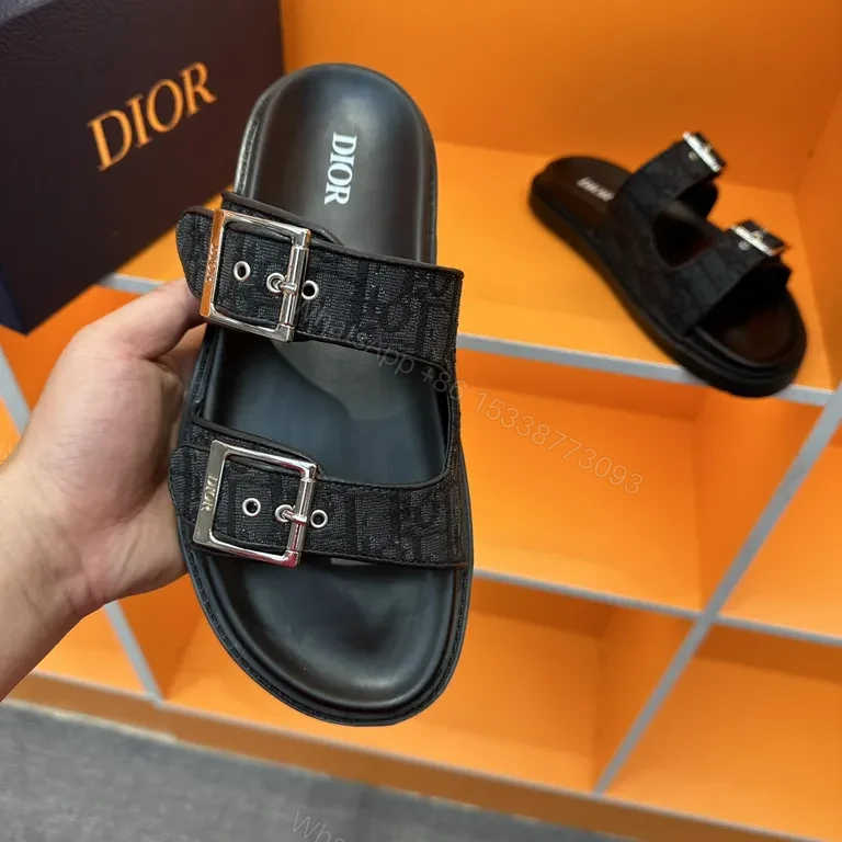 View 5 of Patterned Straps Sandals: DIOR-Style Elevated Comfort Sandals