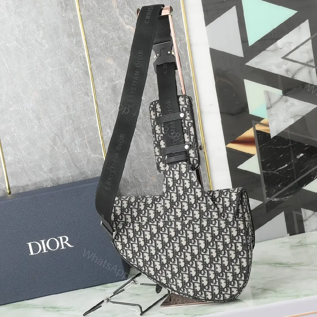 View 9 of Patterned Crossbody & Utility Belt Bag: Monogram Texture, Compact Chic