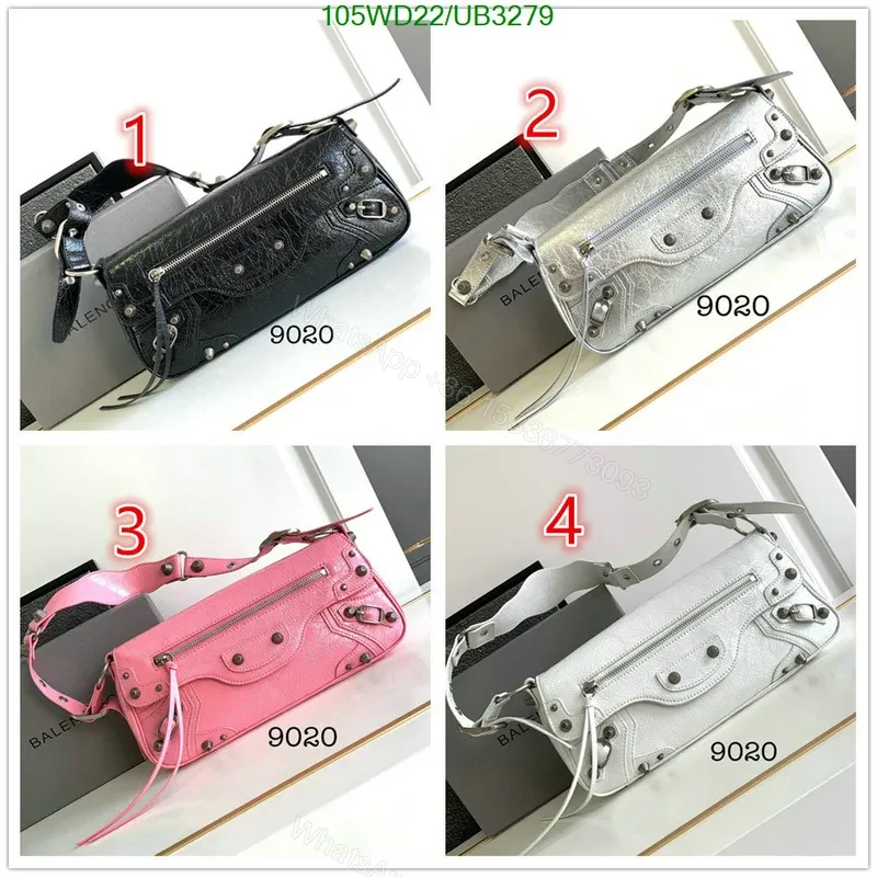 View 3 of Le Cagole XS Sling Bag White Dupe Balenciaga 2P1J37