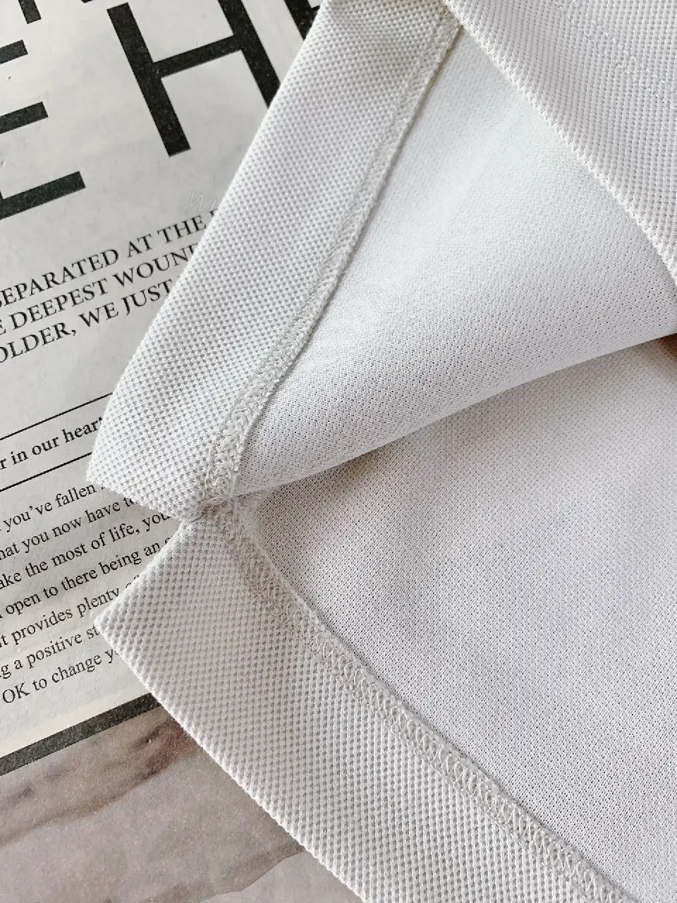 View 9 of Cream/off-white Classic Polo Shirt with Logo Embroidery