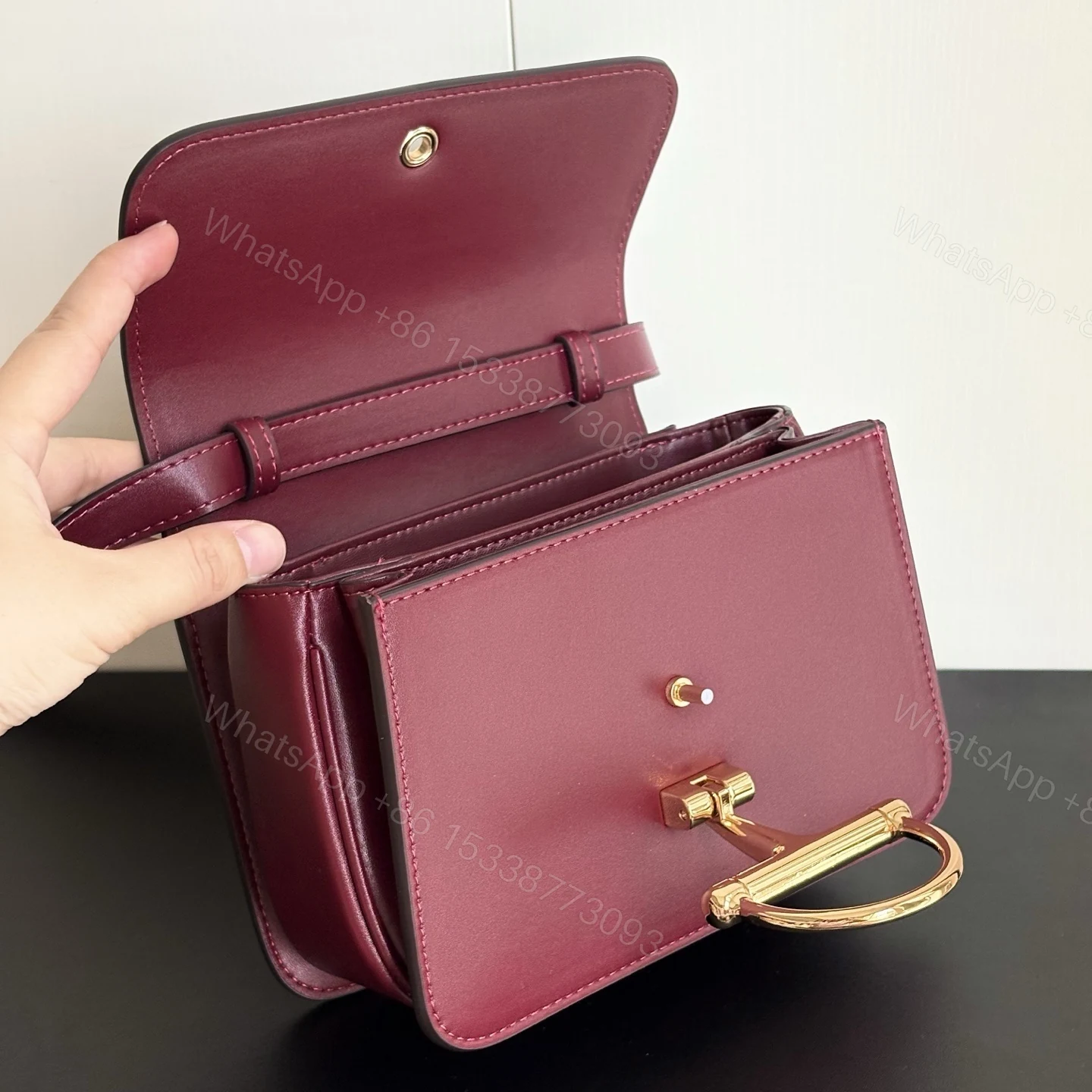 View 6 of Gucci Siena Small Top Handle Bag Burgundy 19Cm