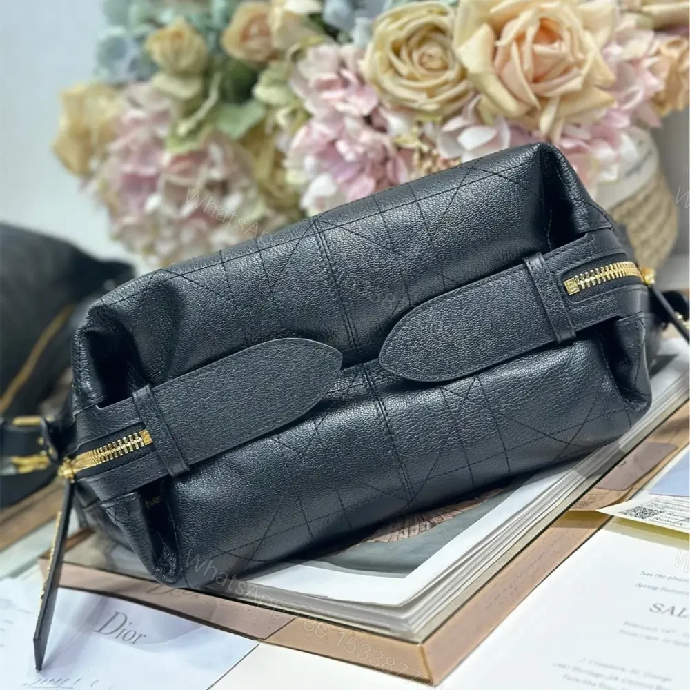 View 4 of 高仿Dior*D-Journey系列M2416M900小牛皮單肩包小號黑色免檢版