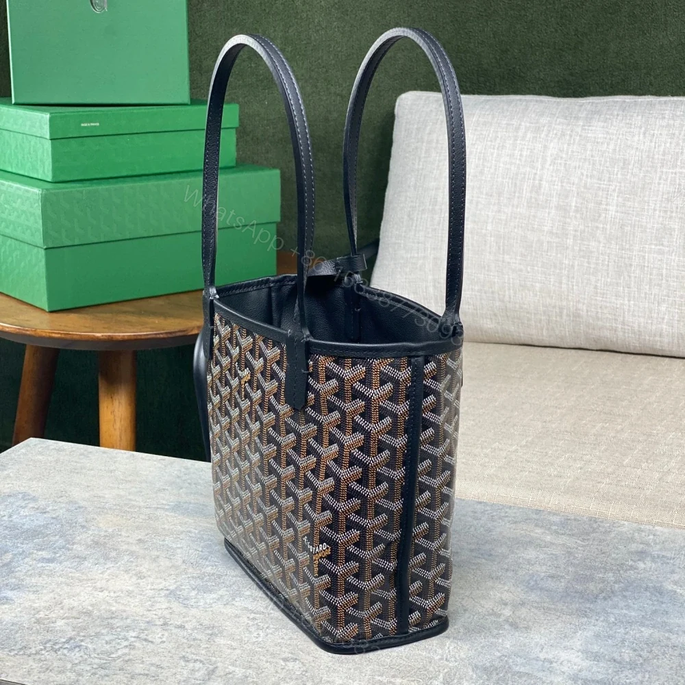 View 4 of 高仿Goyard*GY10185雙面兩用MiniTote手袋黑色免檢版