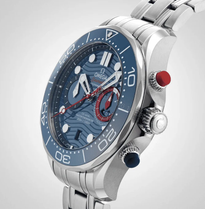 View 13 of Replica Omega Seamaster Diver Chronograph 44mm – Replica (Ref: O21030445103002)