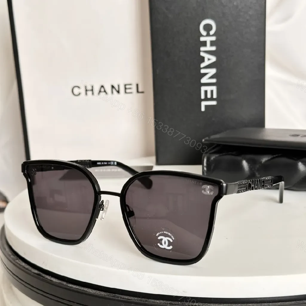 View 2 of Bold Square Sunglasses—Acetate/Metal, Signature Luxe Details