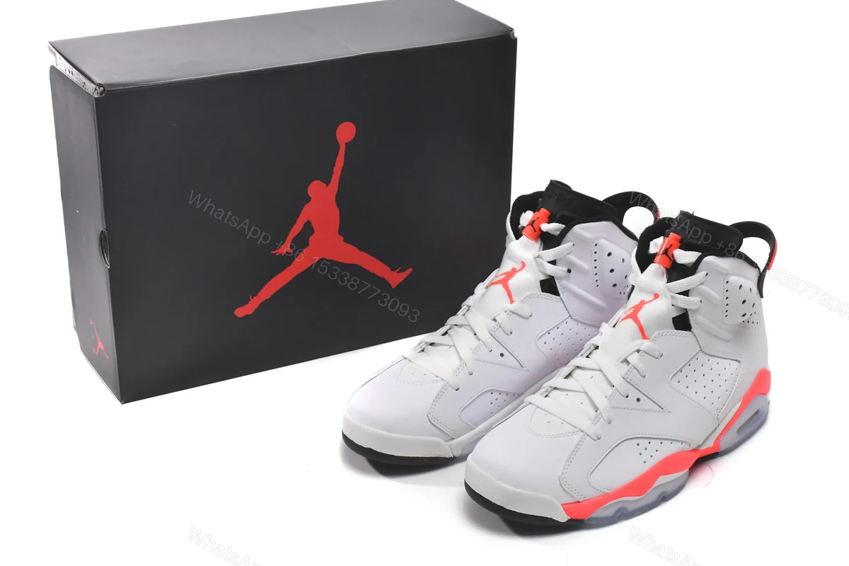 Replica Air Jordan 6 Retro Infrared White 384664-123 — view 2