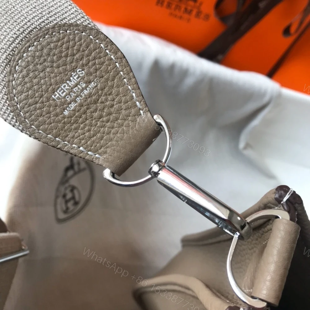 View 6 of Hermes Clemence Evelyne PM Etoupe 25cm